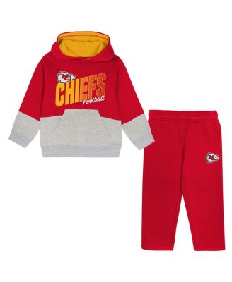 Outerstuff - Toddler Red Kansas City Chiefs Lineman Fleece Hoodie Pants Set