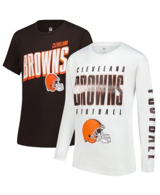 Outerstuff - Big Boys and Girls Cleveland Browns The Mix Combo T-Shirt Set