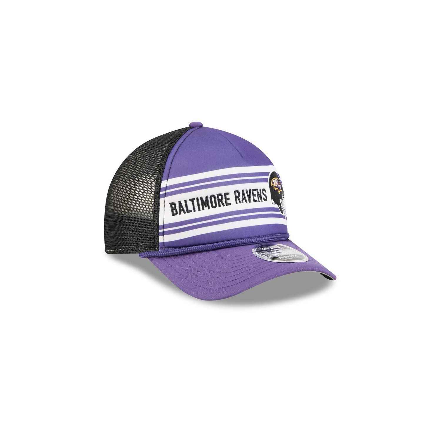 Men's Purple Baltimore Ravens Linear A-Frame 9FORTY Adjustable Hat