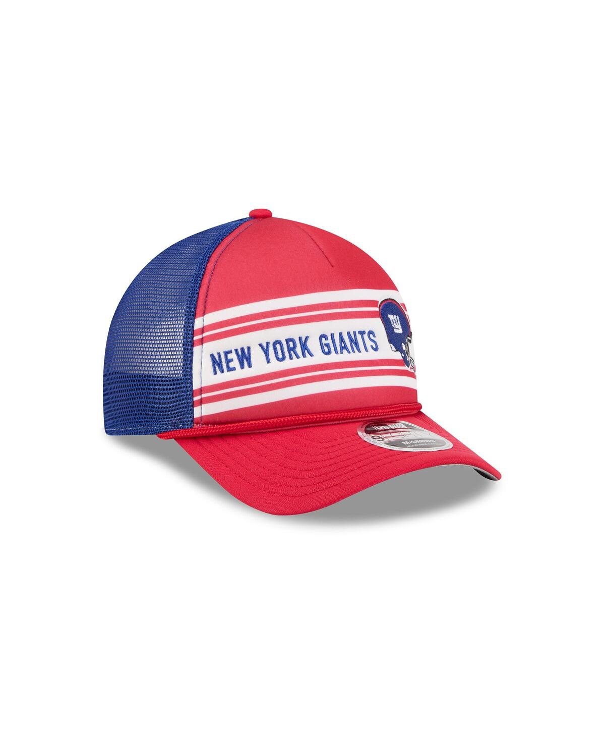 New Era Men's Red New York Giants Linear A-frame 9forty Adjustable Hat In Red