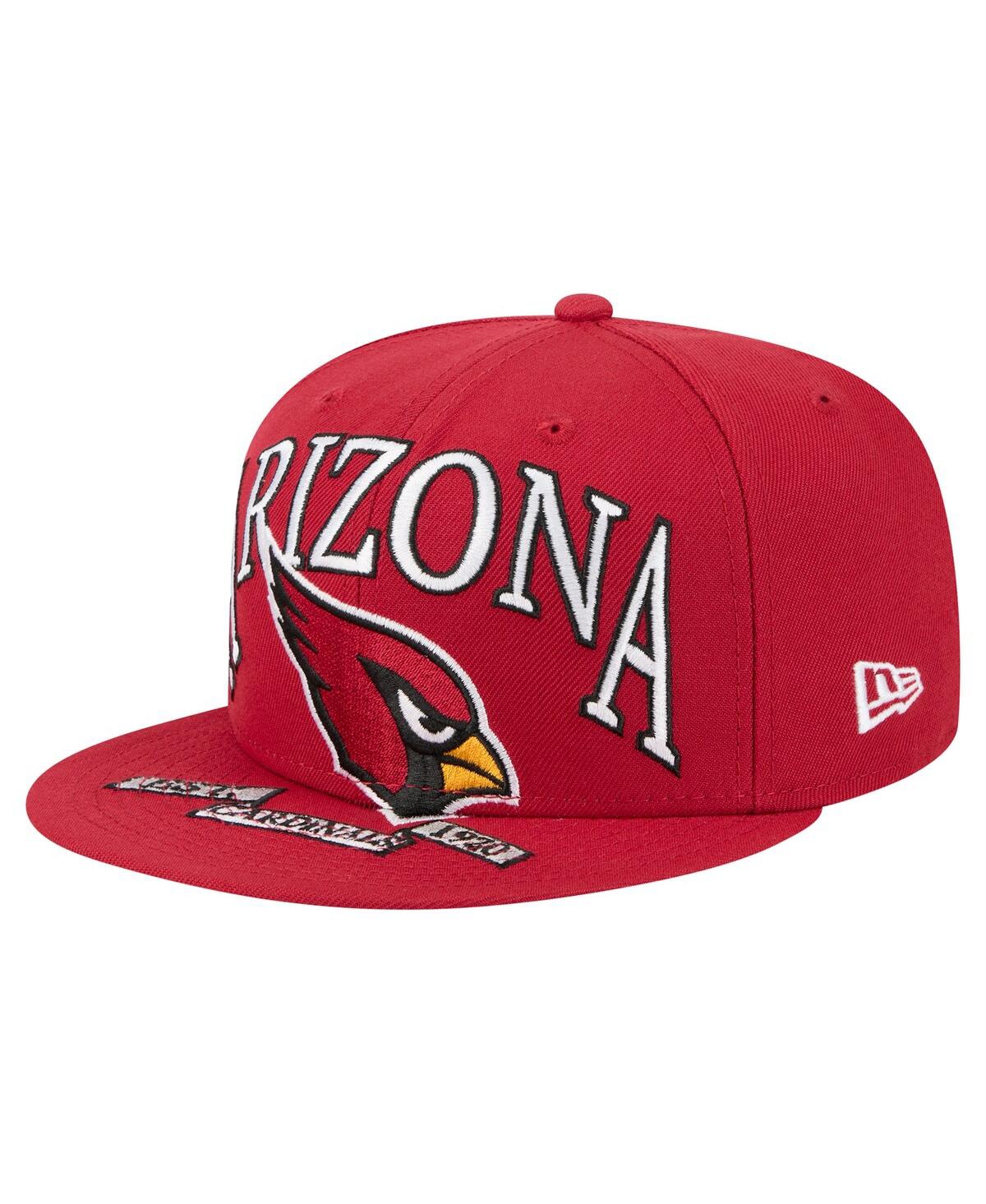 New Era Men's Cardinal Arizona Cardinals Oversized 59fifty Fitted Hat In Red