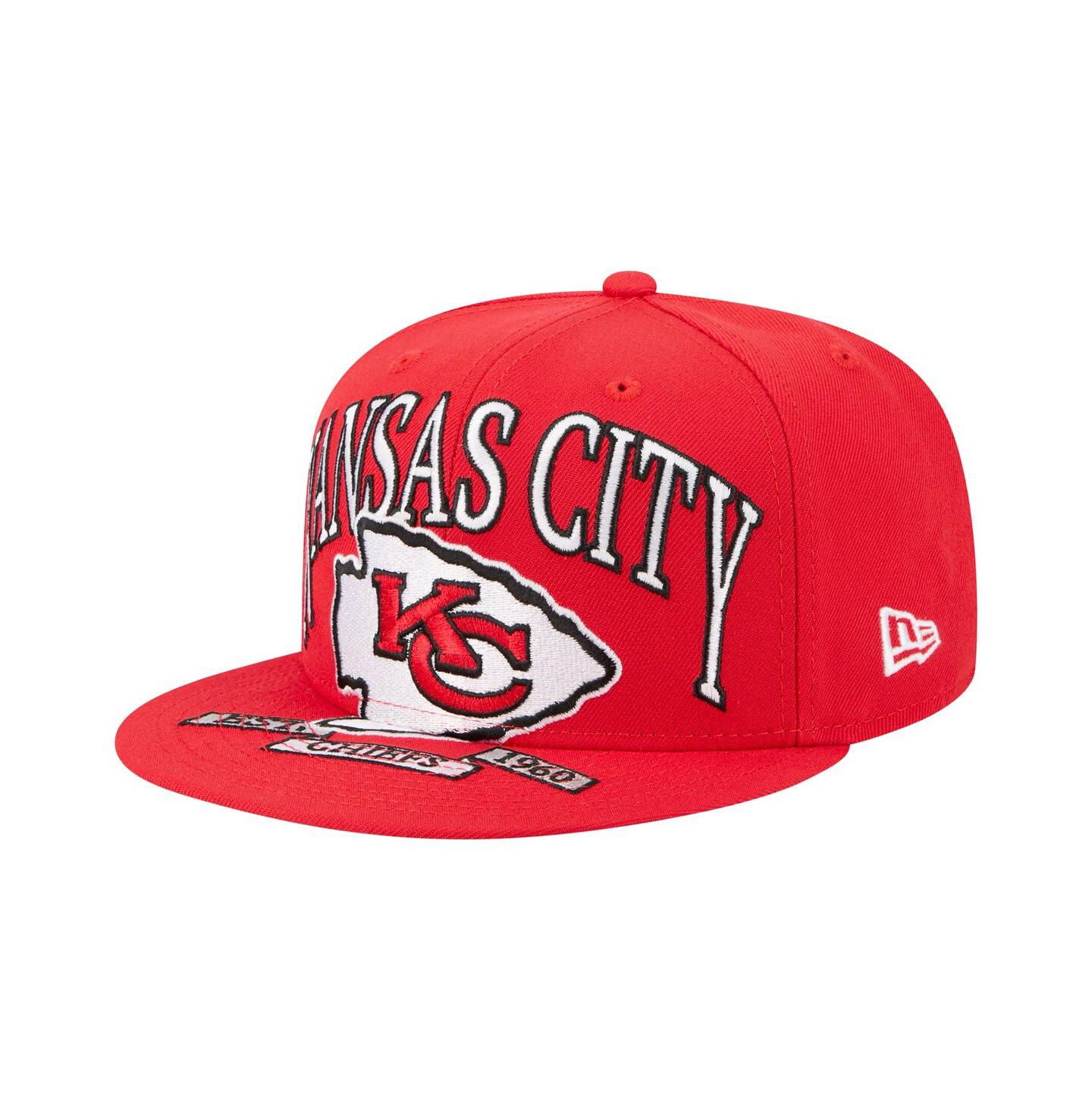 Мужская бейсболка New Era Kansas City Chiefs Oversized 59FIFTY Fitted, Red — фото 4