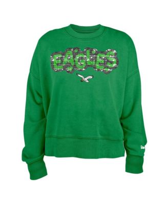 Girl's Kelly Green Philadelphia Eagles Flip Sequin Sweatshirt
