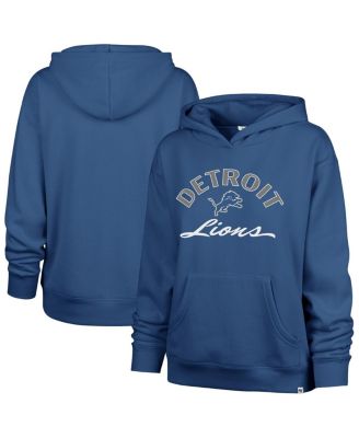 '47 Brand - Women's Blue Detroit Lions Whirlwind Naomi Pullover Hoodie