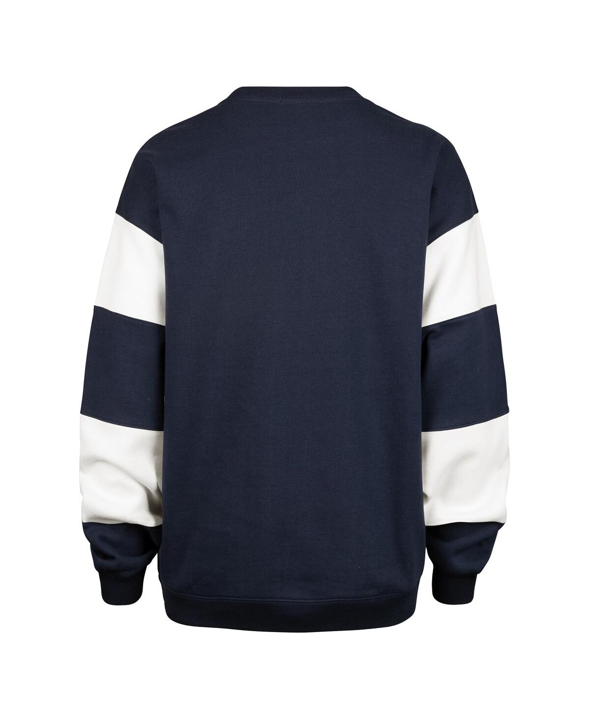47 Brand Women's Deep Sea Blue Seattle Kraken Eephus Barred Pullover Sweatshirt In Blue