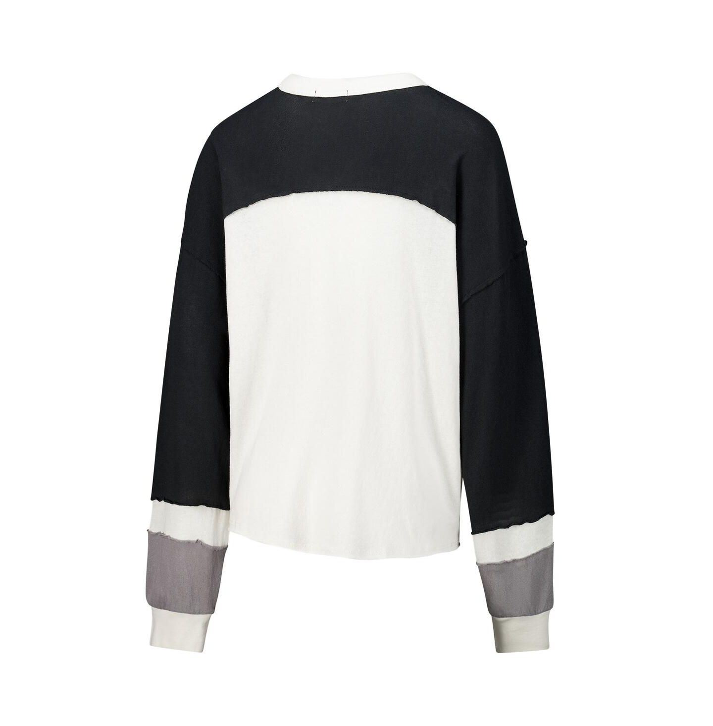 Женский топ '47 Brand Cream Jacksonville Jaguars Double Header Curve Raglan Long Sleeve Crop — фото 2