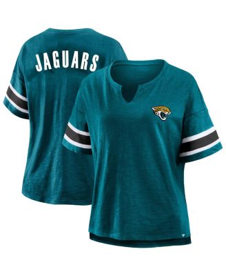 Fanatics - Women's Teal Jacksonville Jaguars Plus Size Redzone Notch Neck T-Shirt