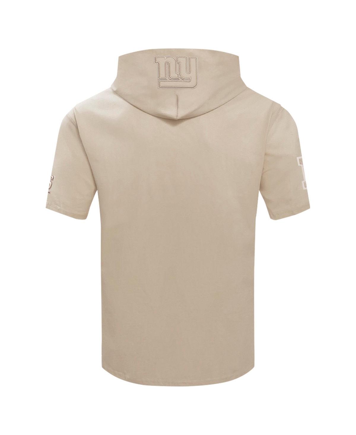 Pro Standard Men's Tan New York Giants Neutrals Capsule Short Sleeve Pullover Hoodie In Neutral