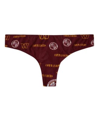 Women's Burgundy Washington Commanders Mosaic All Over Print Thong