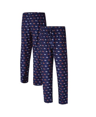 Concepts Sport - Men's Navy Denver Broncos Record Allover Print Knit Pants