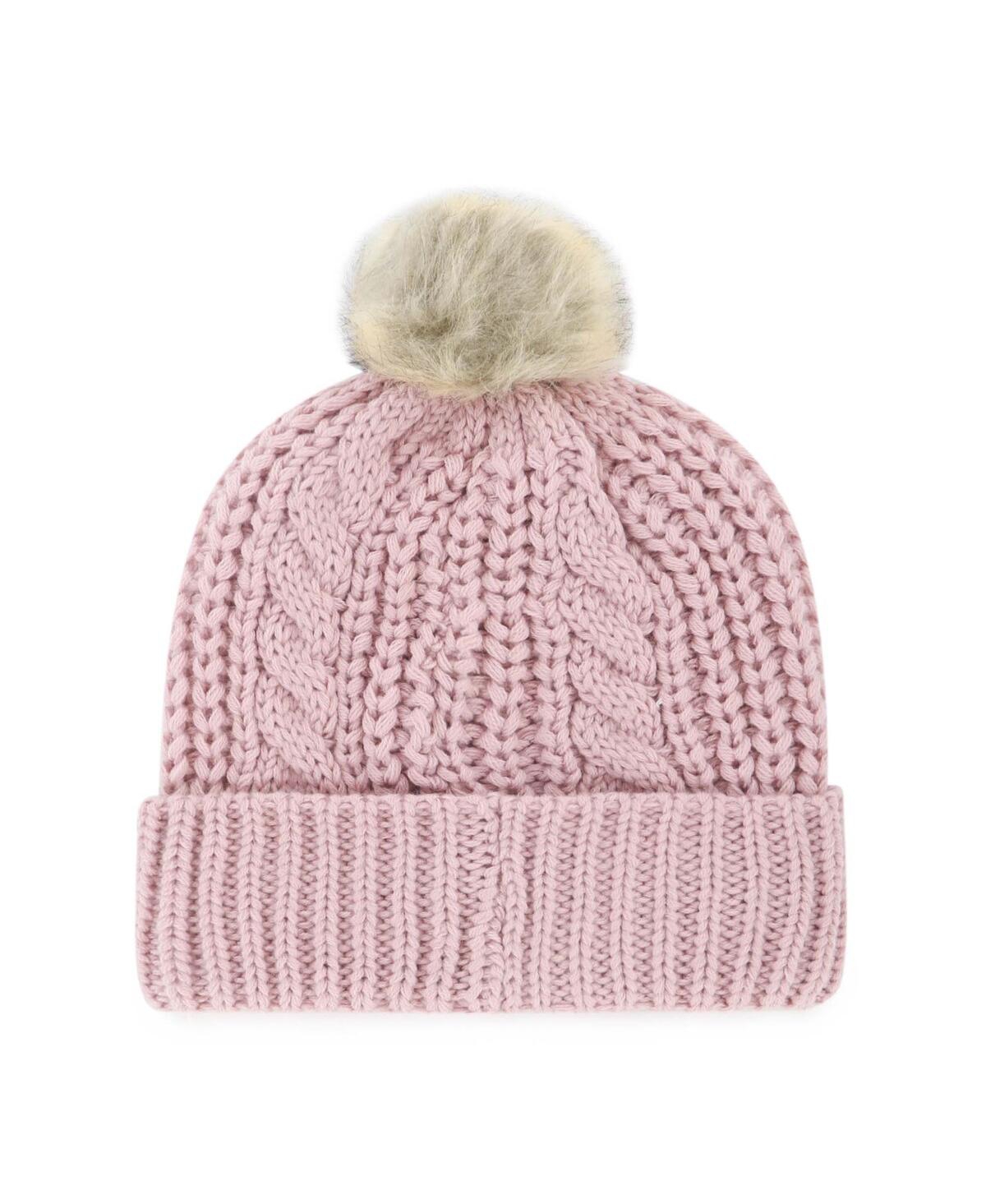 '47 Brand Women's Dusty Rose Jacksonville Jaguars Meeko Cuffed with Pom Knit Hat