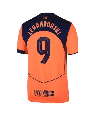 Men's Robert Lewandowski Orange Barcelona 2025/26 Third Replica Player Jersey