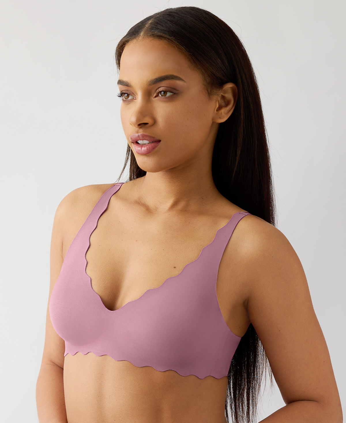 B.tempt'd By Wacoal Women's B.wow'd Wirefree Bralette 952287 In Purple