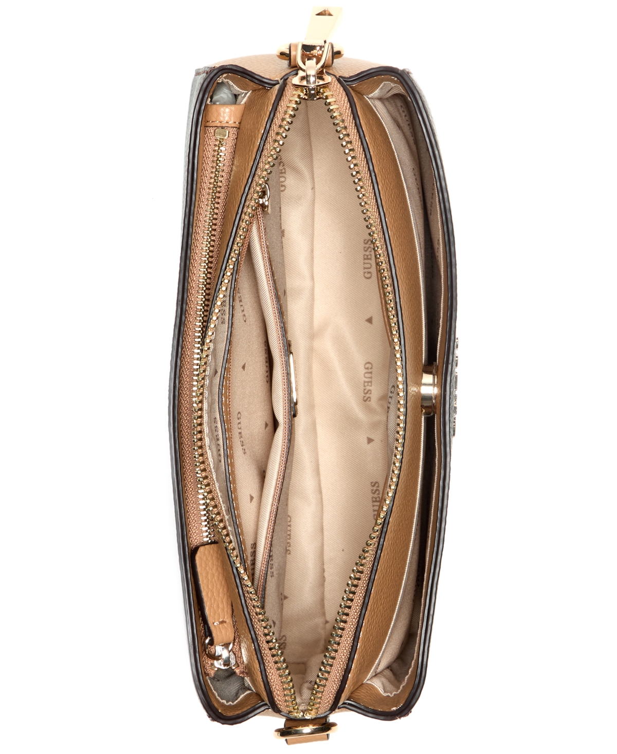 Guess Lyndi Girlfriend Crossbody Bag In Brown