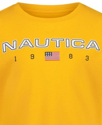 Boys' 2T-7 USA Flag Design Long Sleeve T-Shirt