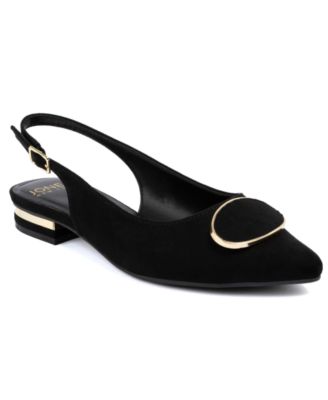 Women's Quator Pointed Toe Slingback Flats