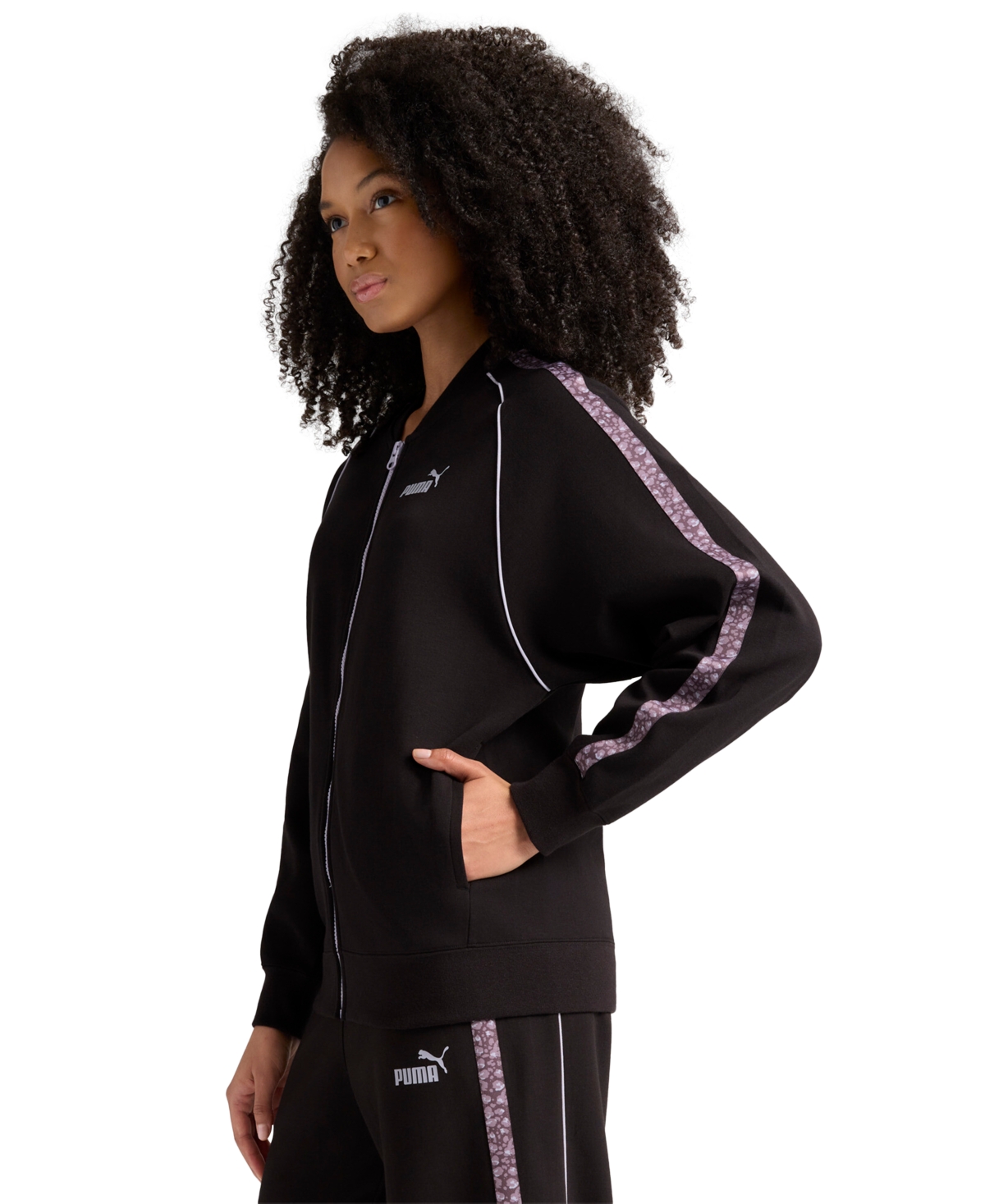 Puma Women's Essential Animal Track Jacket In Black