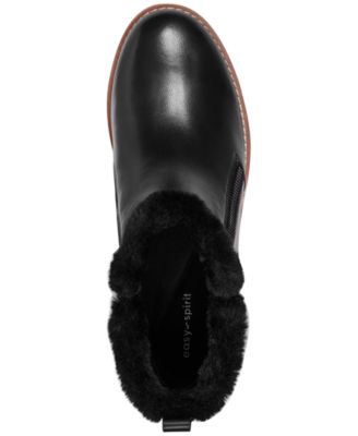 Women's Jane Cozy Side Zip Wedge Booties