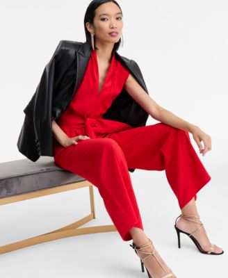 Women's Sleeveless Shawl-Collar Jumpsuit, Macy's Exclusive