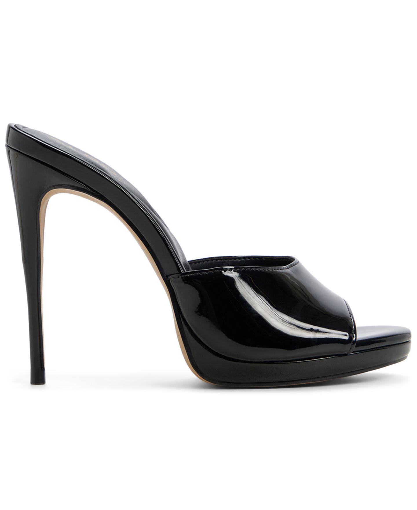 Женские сандалии ALDO Rivieraa Slip-On Round Toe Dress Sandals, цвет: Чёрный лаковый — фото 2