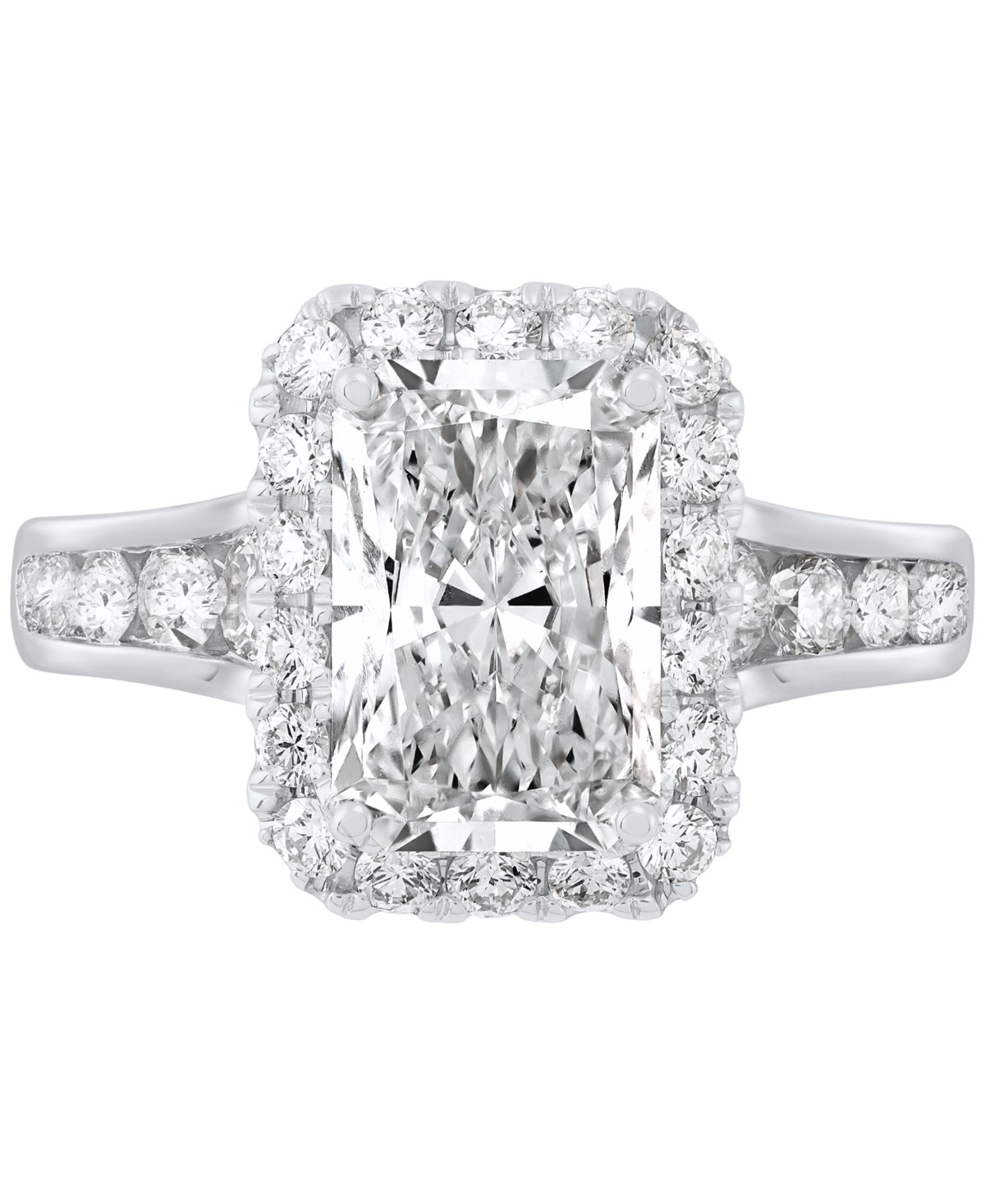 Женские платья Macy's IGI Certified Lab-Grown Diamond Ring (4 ct. t.w.) in 14k White or Yellow Gold — фото 3