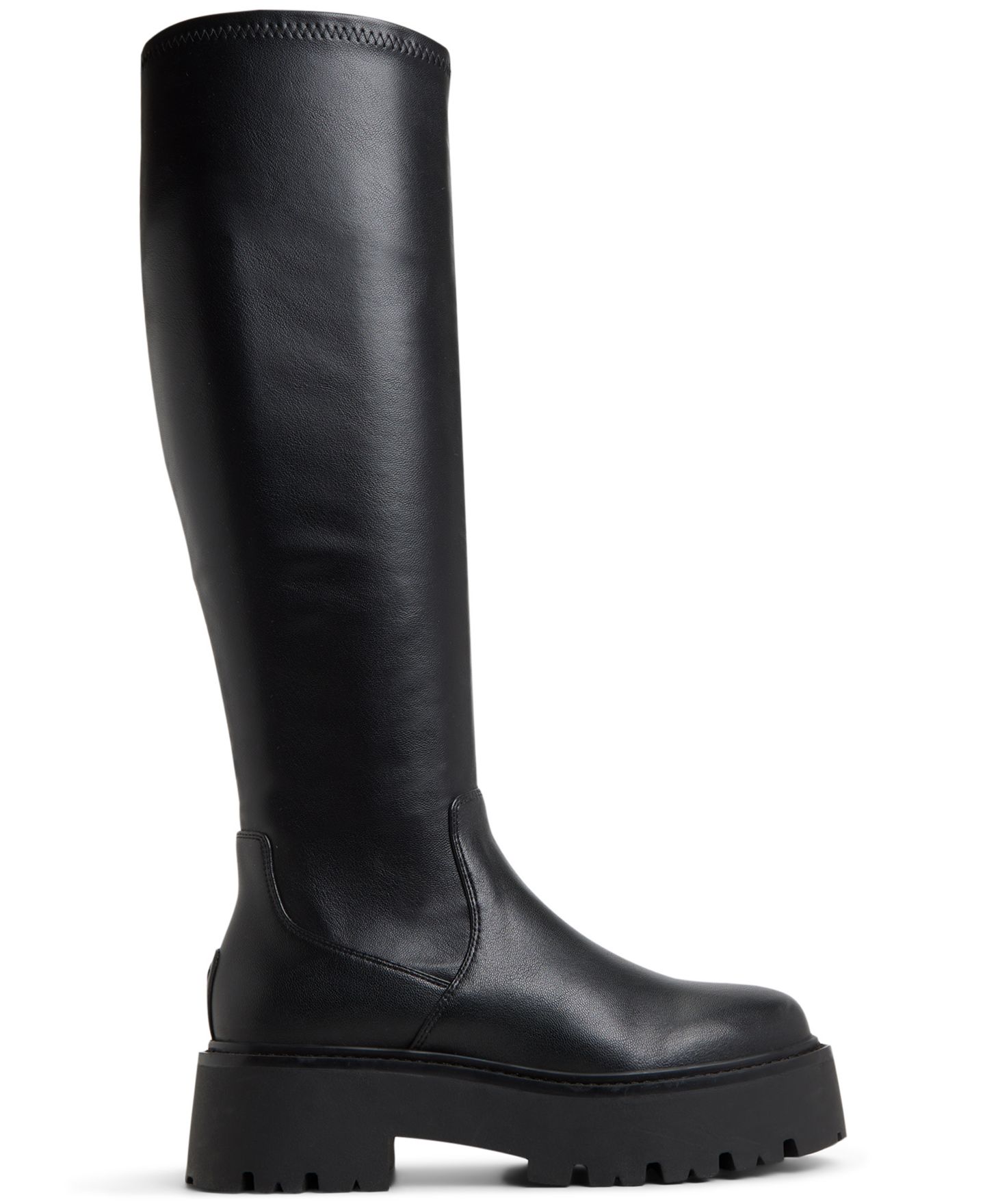 Женские ботинки ALDO Carelden Knee High Round Toe, цвет: Чёрный гладкий — фото 2