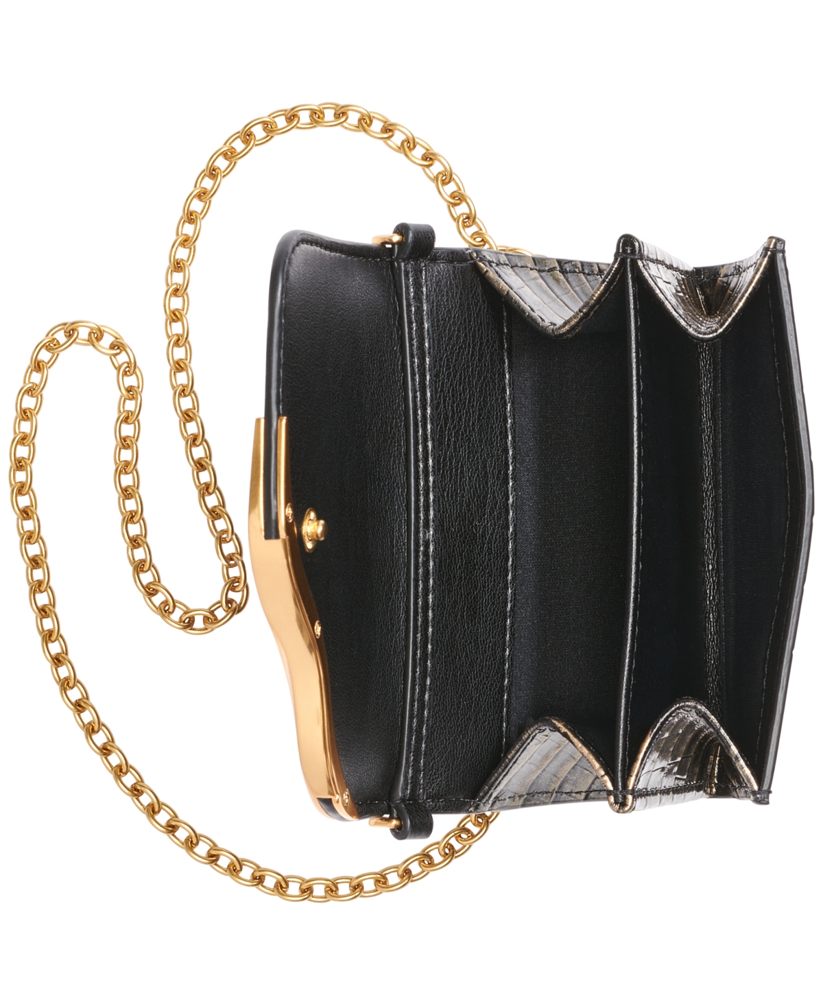 Donna Karan Women's Malverne Metallic Croco String Wallet In Multi