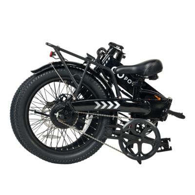 GoVolt Folding Electric Bike for Adults | 20" Tires | 500W Motor | 45+ Mile Range | 20mph Top Speed | Class 1 & 2 eBike | Black