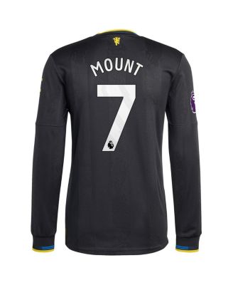 Men's Mason Mount Black Manchester United 2025/26 Third Authentic Long Sleeve Player Jersey