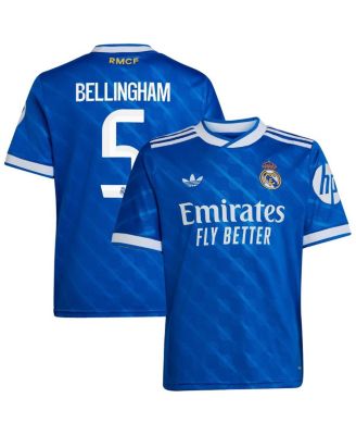 adidas - Big Boys and Girls Jude Bellingham Blue Real Madrid 2025/26 Third Replica Player Jersey