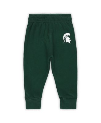 Baby Boys and Girls 2-Piece Michigan State Spartans Color Block Pullover Hoodie and Sweatpants Set