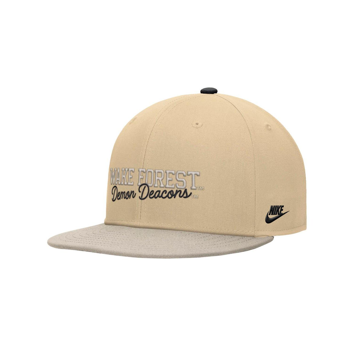 Men's Gold Wake Forest Demon Deacons Vintage Script Pro Dri-FIT Snapback Hat