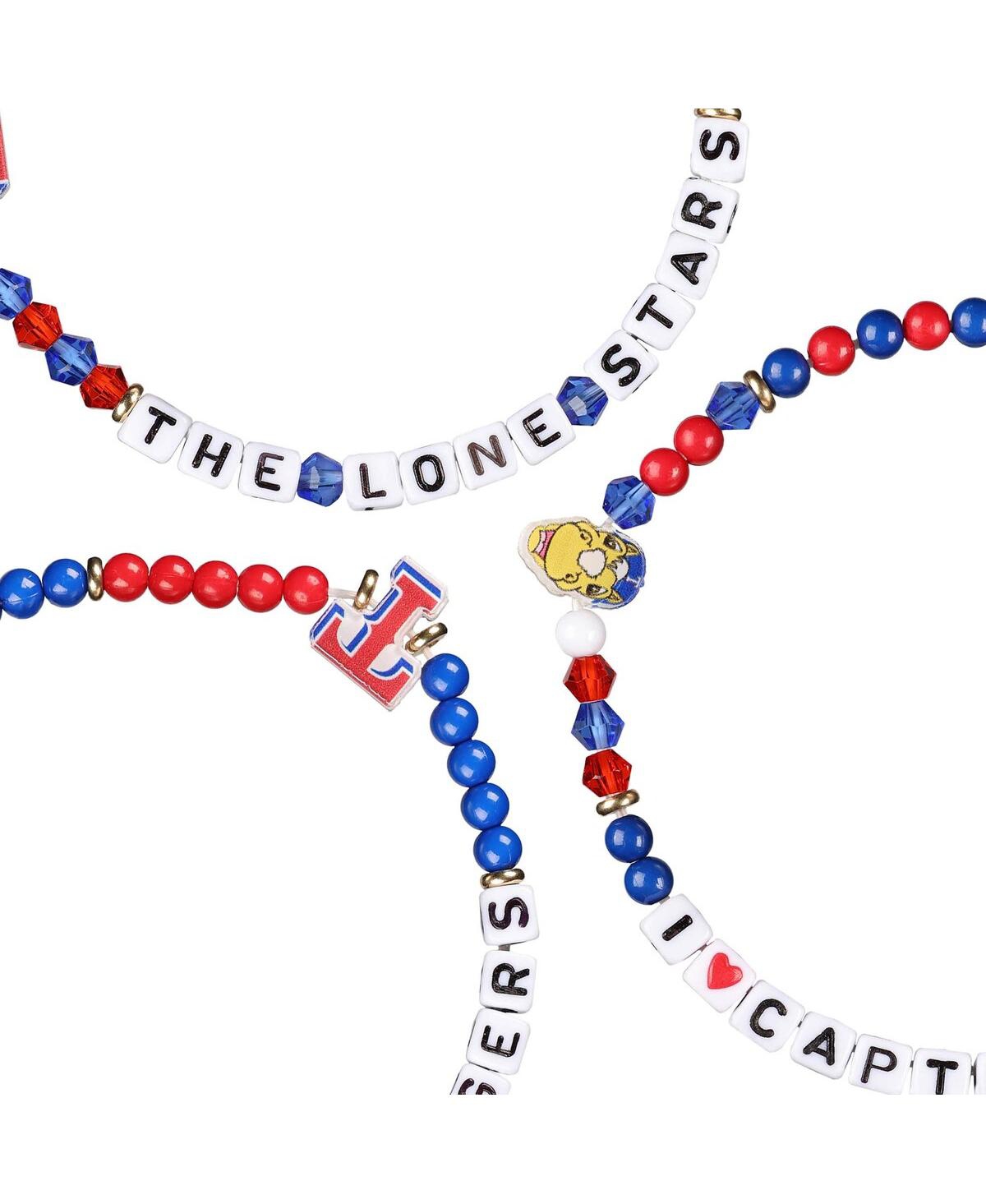 Foco Texas Rangers Friendship Bracelet, Set Of 3 In Multi