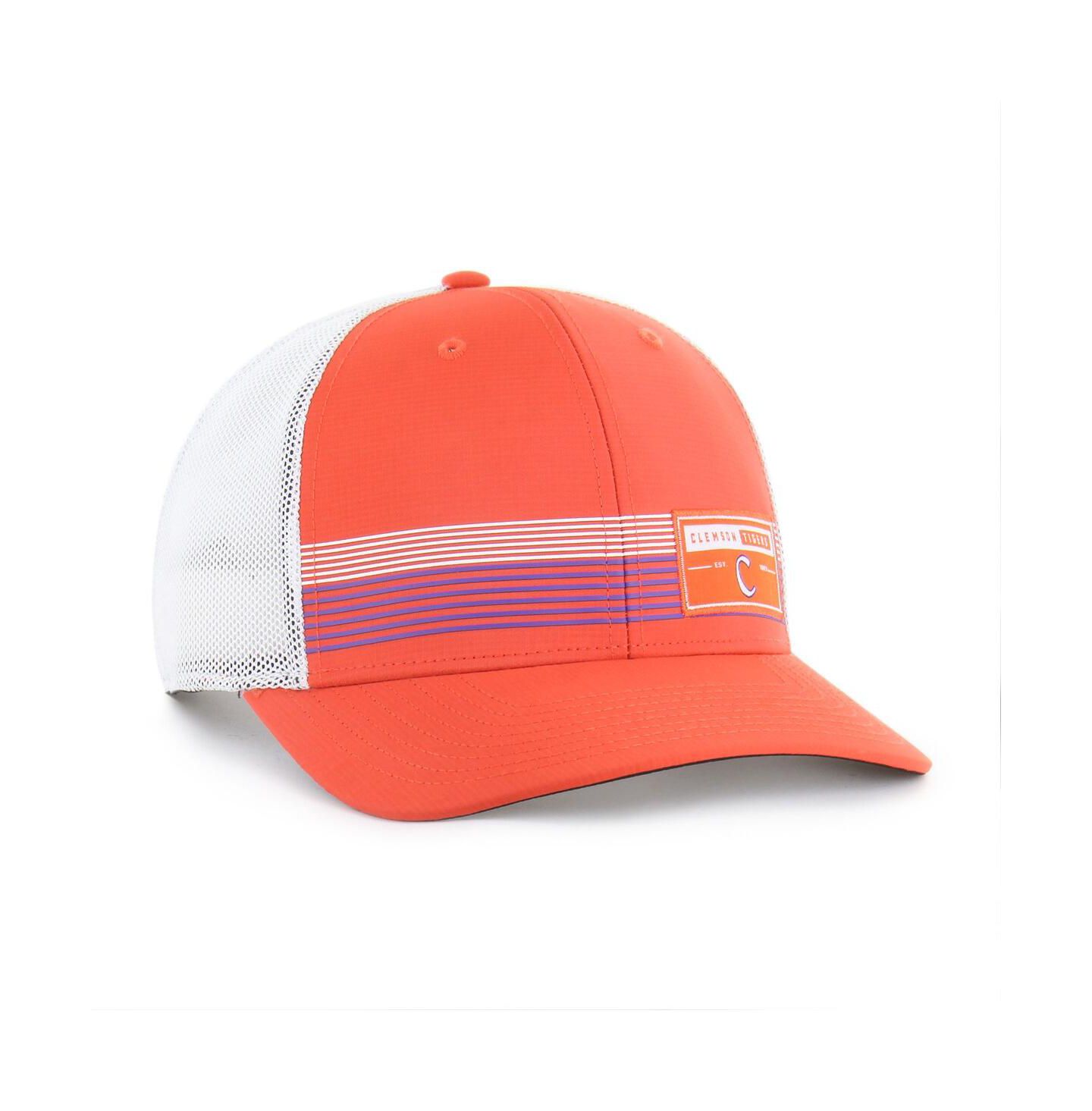Мужская кепка '47 Brand Orange Clemson Tigers Rangefinder Brrr Trucker Adjustable Hat — фото 2
