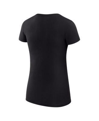 Women's Black Vegas Golden Knights Super-Slim Fit Lightweight Heart T-Shirt