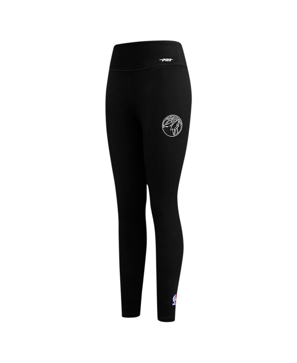 Pro Standard Women's Black Minnesota Timberwolves Paint The City Tri-blend Jersey Leggings In Black