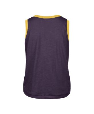 Women's Purple LSU Tigers Premier Ringer Tank Top