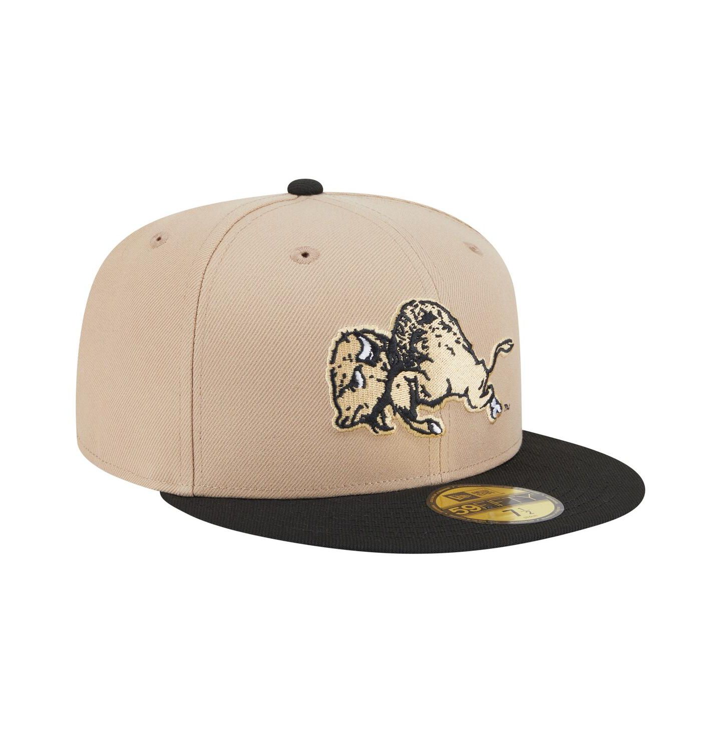 Мужская кепка New Era Khaki Colorado Buffaloes Throwback Two-Tone 59FIFTY Fitted Hat — фото 3