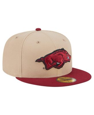 Men's Khaki Arkansas Razorbacks Two-Tone 59FIFTY Fitted Hat