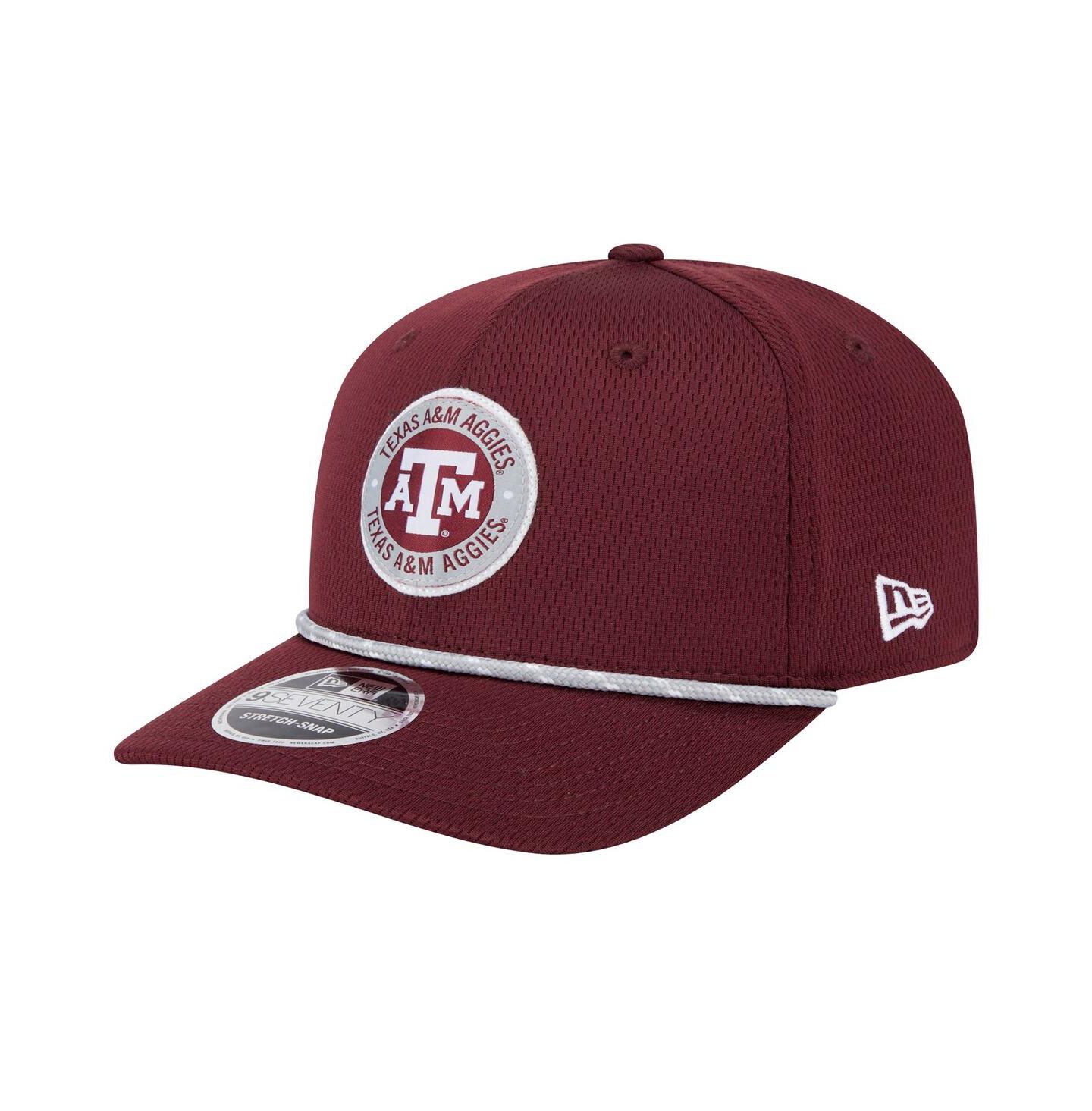 Мужской головной убор New Era Maroon Texas A&M Aggies Coolera 9SEVENTY Rope Stretch-Snap Hat — фото 3