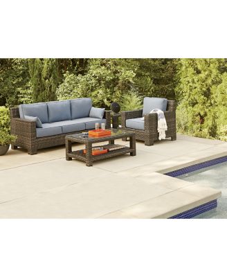 Furniture CLOSEOUT! Viewport Wicker Outdoor Sofa with Sunbrella® Cushions, Created for Macy's