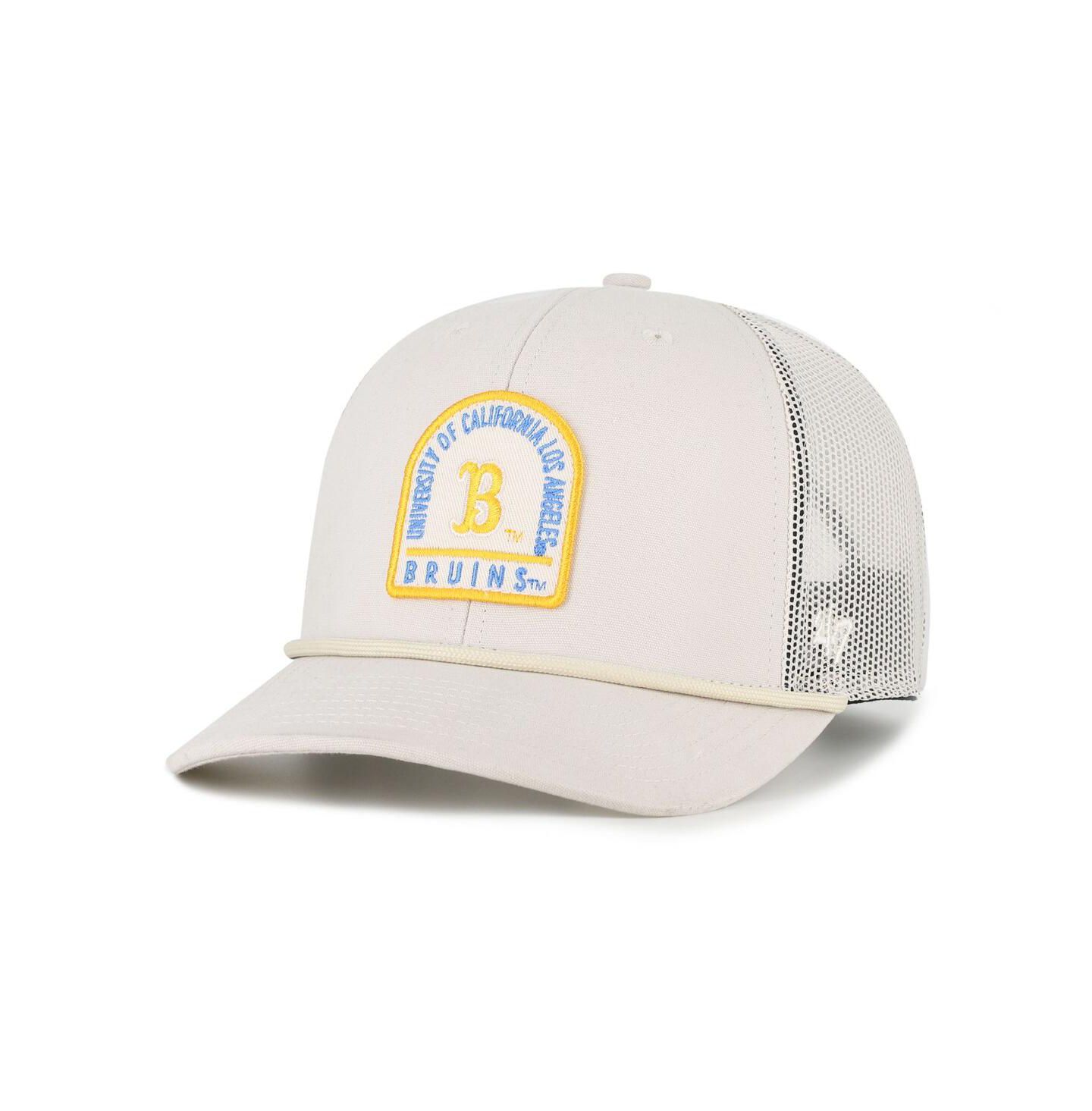 Кепка '47 Brand Cream Ucla Bruins Core Inline Gravestone Adjustable Trucker Hat — фото 1