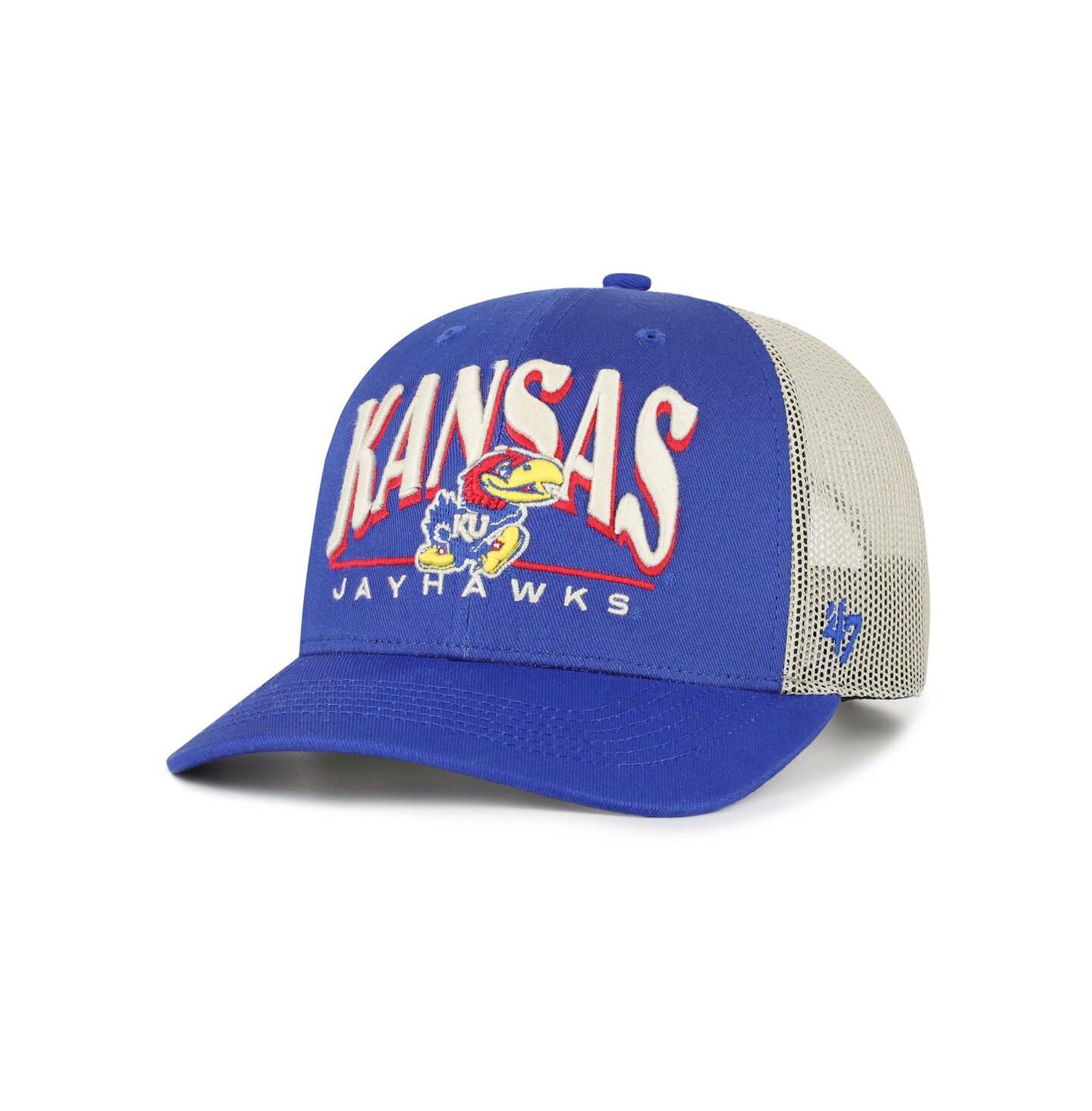 Мужская кепка '47 Brand Royal Kansas Jayhawks Arid Adjustable Trucker Hat — фото 1