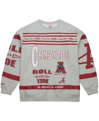 Men's Gray Alabama Crimson Tide All Over Print Sweatshirt