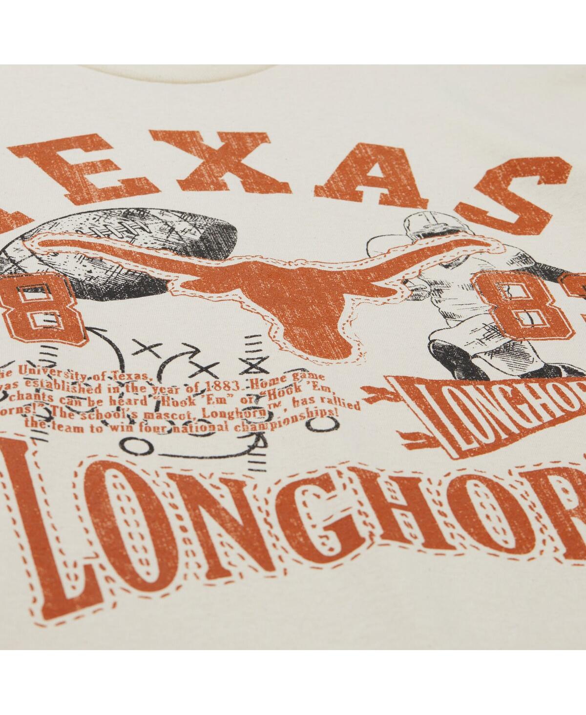 Mitchell & Ness Men's Cream Texas Longhorns Heritage Scholar T-shirt In Neutral