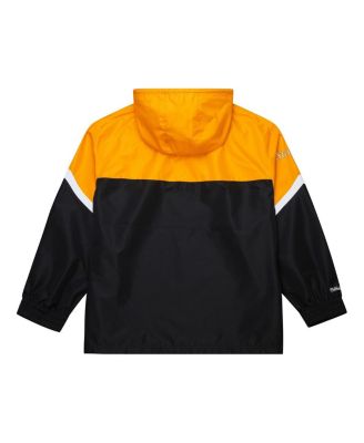 Men's Gold/Black Pittsburgh Steelers Tie Breaker Vintage Logo Lightweight Anorak Half-Zip Windbreaker Jacket