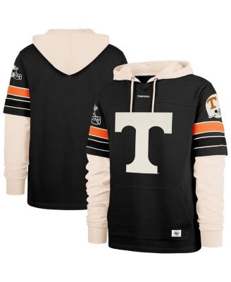 '47 Brand - Men's Black Tennessee Volunteers Split Zone Cornerback Lacer Pullover Hoodie