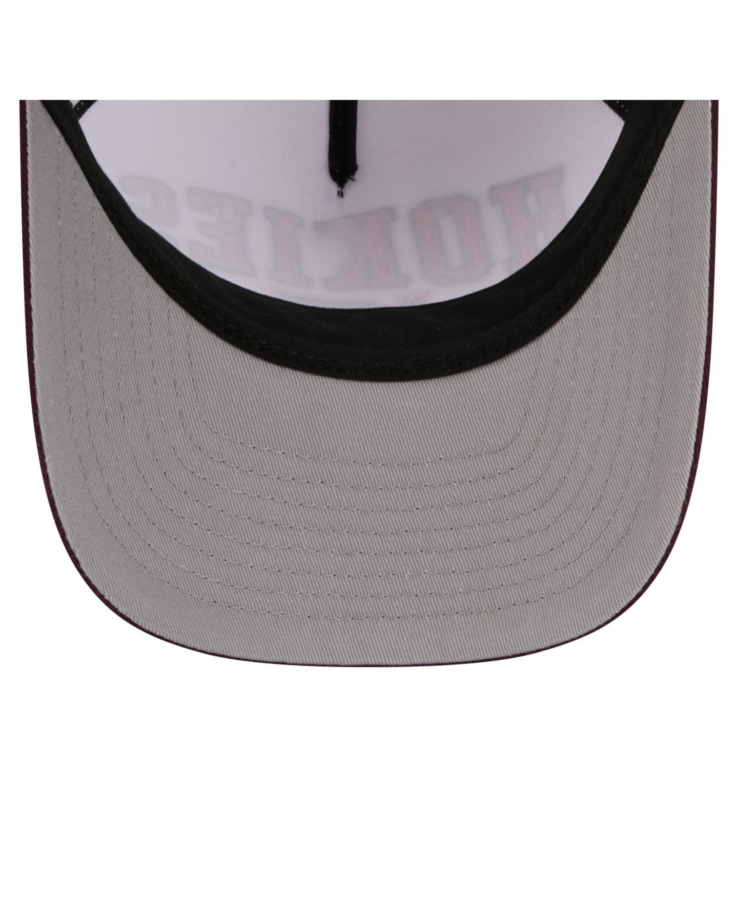 Мужская кепка New Era White/Maroon Virginia Tech Hokies Arch Two-Tone Rope 9FORTY A-Frame M-Crown Adjustable Hat — фото 5
