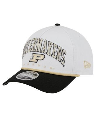 New Era - Men's White/Black Purdue Boilermakers Arch Two-Tone Rope 9FORTY A-Frame M-Crown Adjustable Hat
