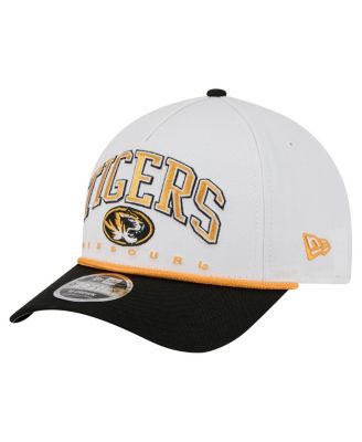 New Era - Men's White/Black Missouri Tigers Arch Two-Tone Rope 9FORTY A-Frame M-Crown Adjustable Hat